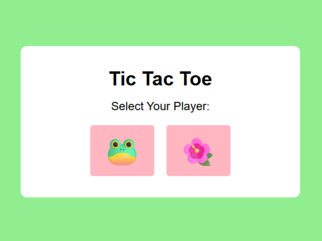 Loading screen of Tic Tac Toe game